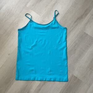 One World Womens Size L/XL Blue Tank Top